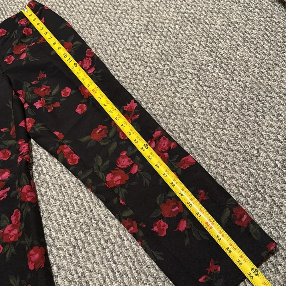 Talbots floral rose Heritage Pants silk cotton blend - Picture 3 of 9